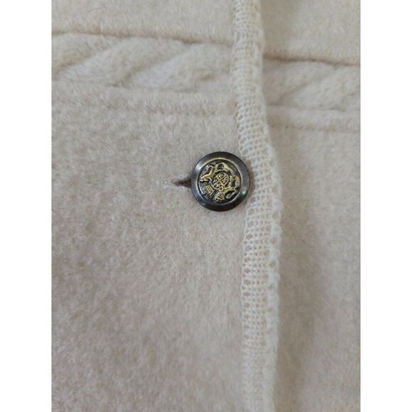 Northern Isles Wool Cream Button-Up Jacket fisherman Nautical cottagecore boho - Picture 4 of 11